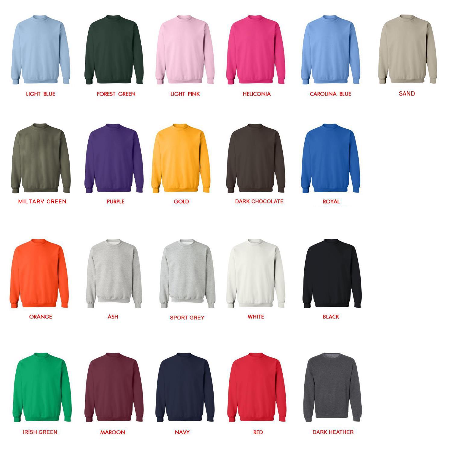 sweatshirt color chart - Dragon Ball Z AU Store