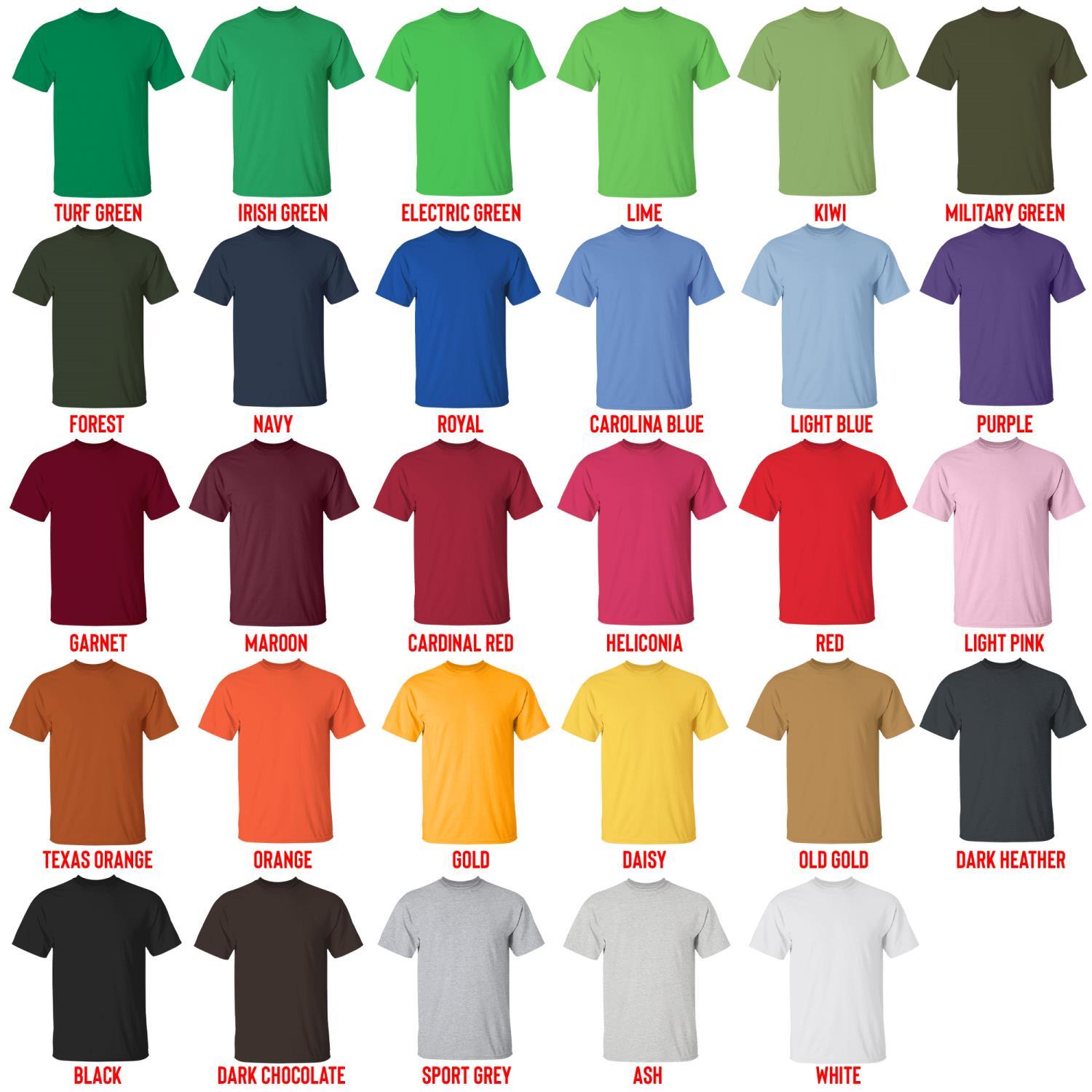 t shirt color chart - Dragon Ball Z AU Store