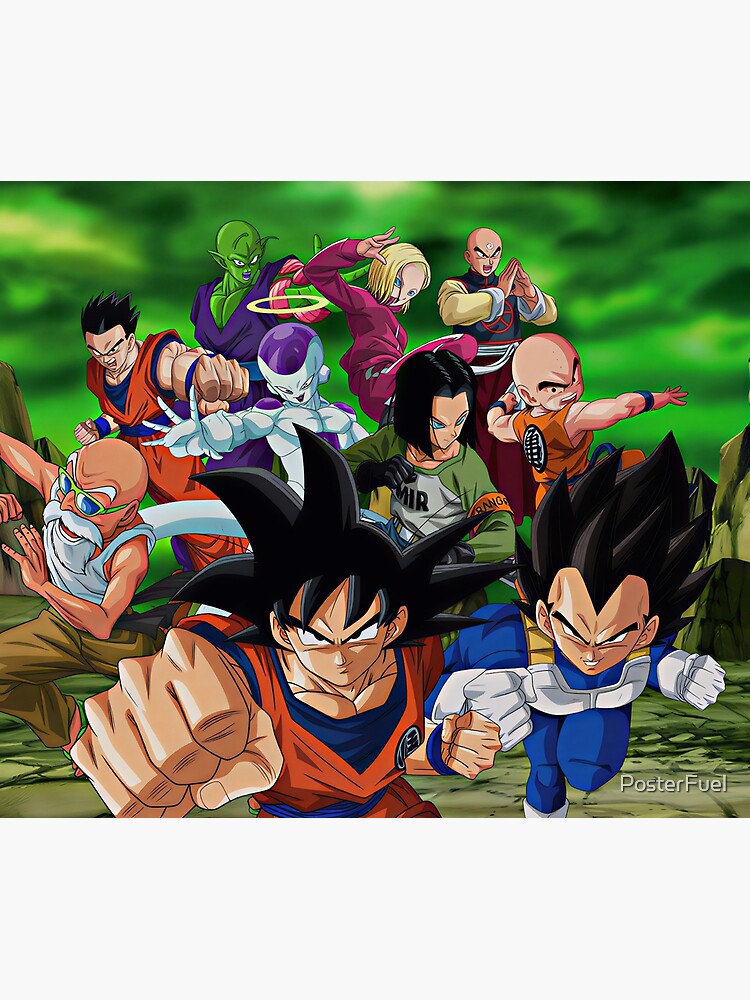 Dragon Ball Z Fighters United Warriors Art Tapestry - Image 2