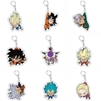 Dragonball Son Goku/Kakarotto Super Saiyan One Anime Keychain