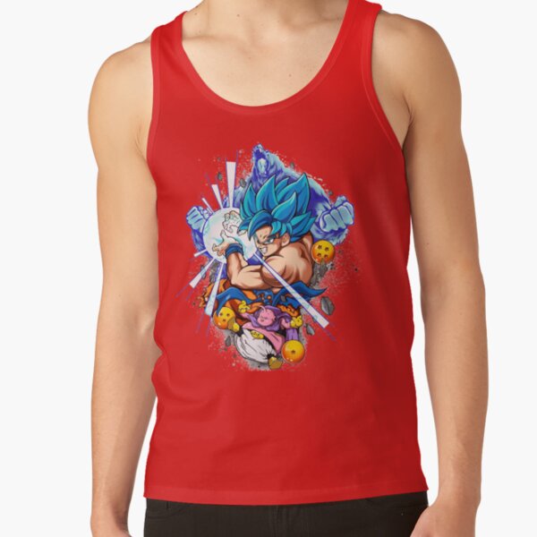 Goku And Buu Dragon Ball Z Super Vintage Tank Top - Image 4