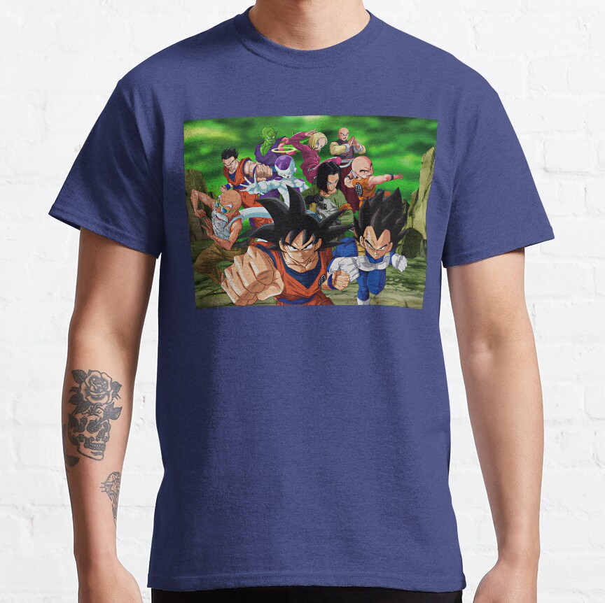 Dragon Ball Z Fighters United Warriors Art T-Shirt - Image 3