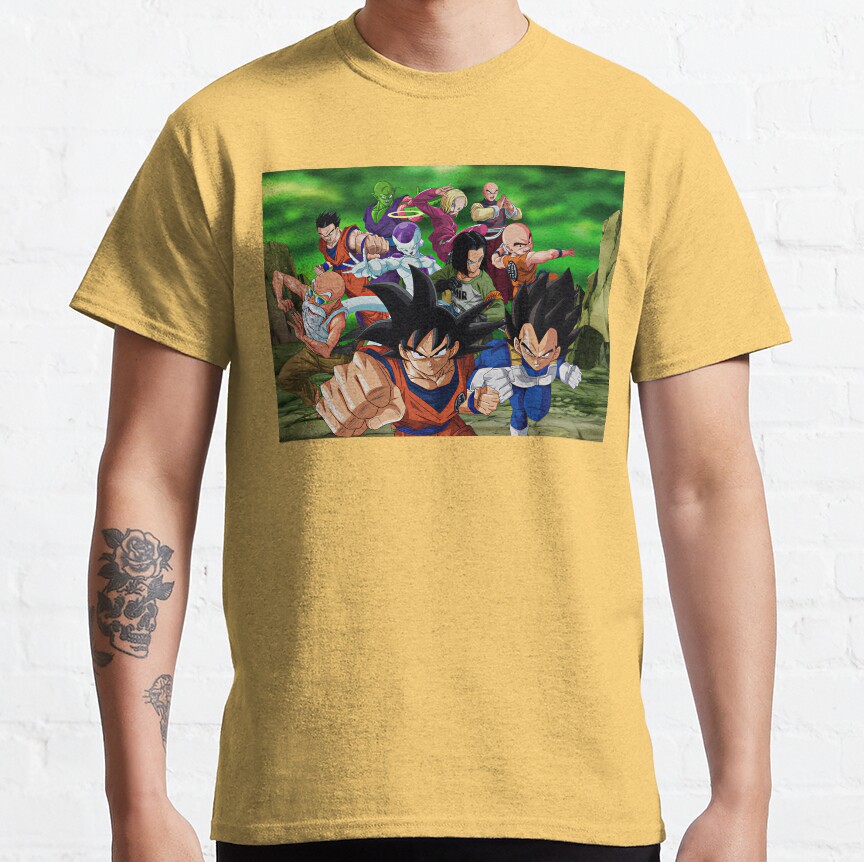 Dragon Ball Z Fighters United Warriors Art T-Shirt - Image 4