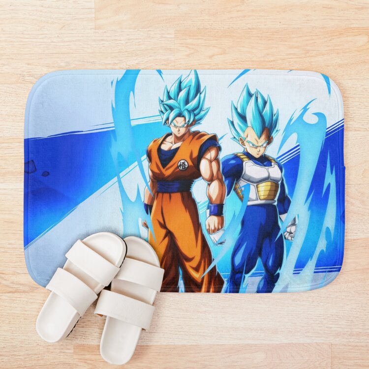 Goku And Vegeta Super Saiyan Blue Calm Power Art Bath Mat - Image 3