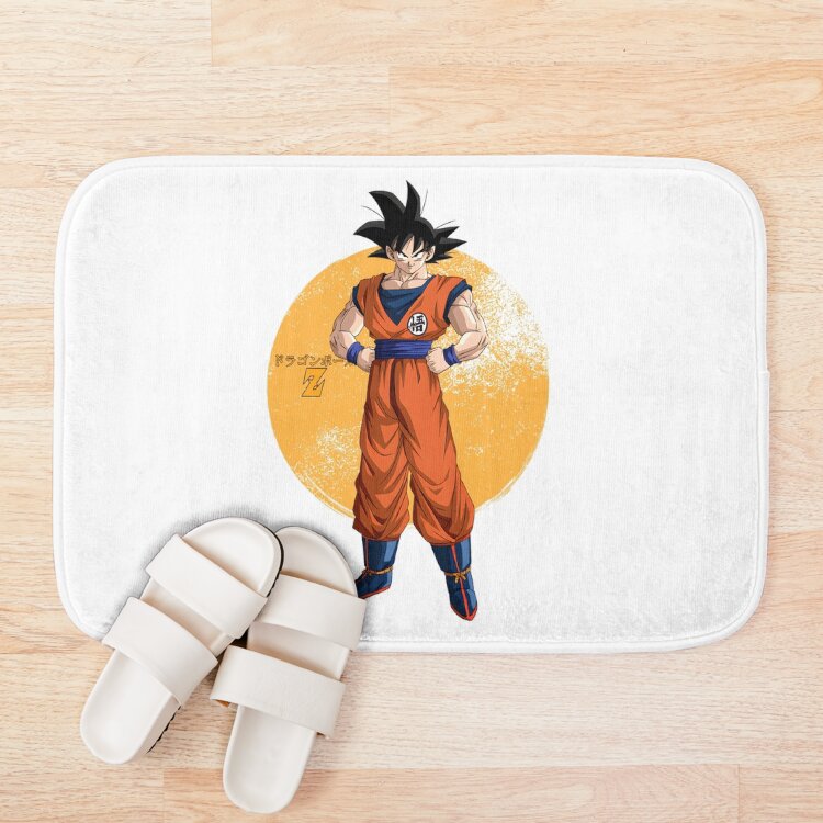 Energetic Martial Hero Artwork Battle Pose Anime Warrior Design Bath Mat - Image 3