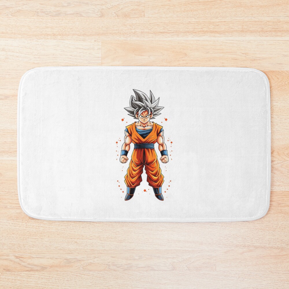 Powerful Warrior Inspired Anime Character Design Bath Mat