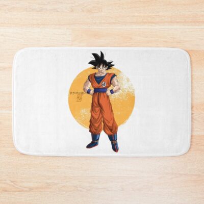 Energetic Martial Hero Artwork Battle Pose Anime Warrior Design Bath Mat
