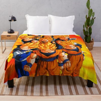 Anime Dragonball Saiya Form Throw Blanket