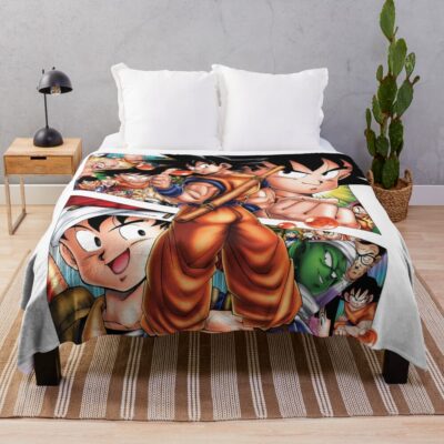 Iconic Dragon Ball Z Throw Blanket