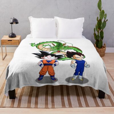 Goku And Vegeta Throw Blanket