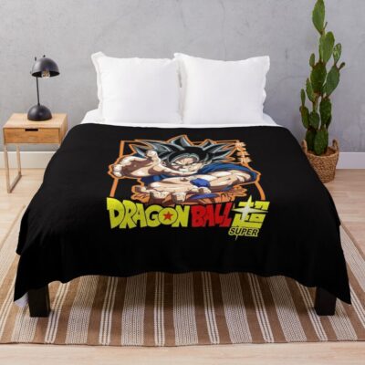 The Determined Saiyan Fighter Throw Blanket