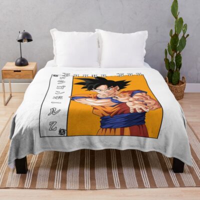 Anime Dragon Ball Z Warrior Design Throw Blanket