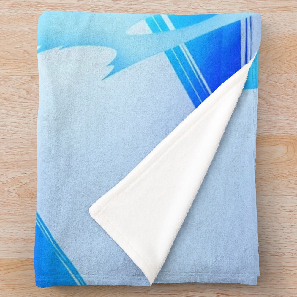 Goku And Vegeta Super Saiyan Blue Calm Power Art Throw Blanket - Image 2