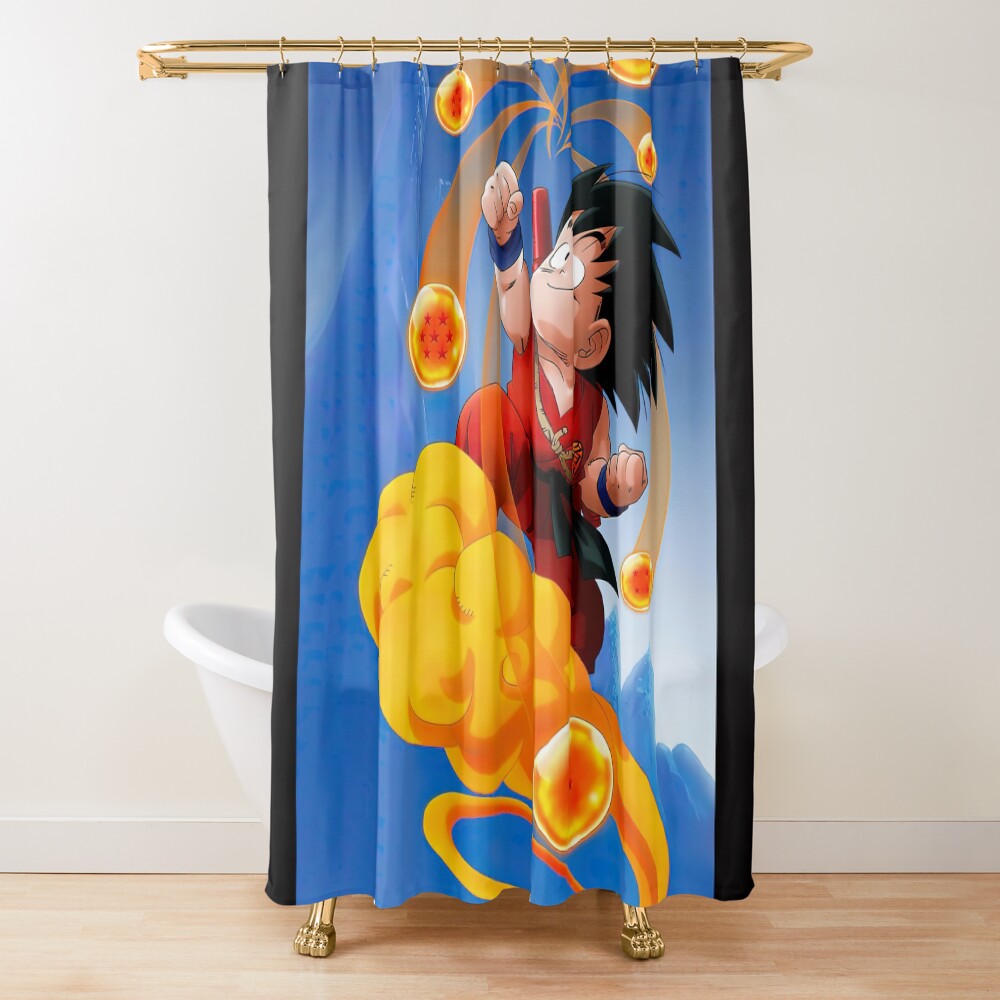 Dragon Ball Z Anime SON GOKU Chibi Shower Curtain