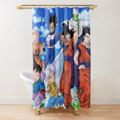 Dragon Ball Z Defenders Of Earth Group Portrait Shower Curtain