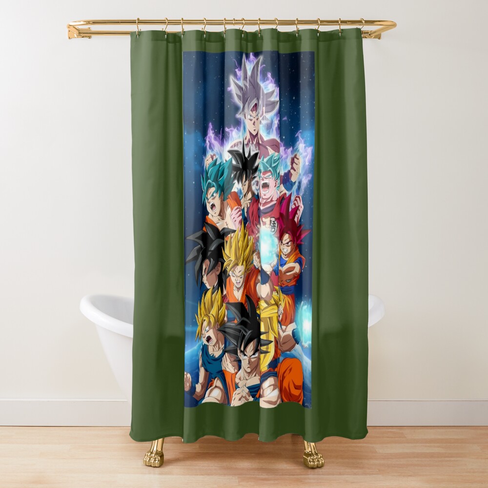Dragon Ball Z Songoku Perfect Shower Curtain