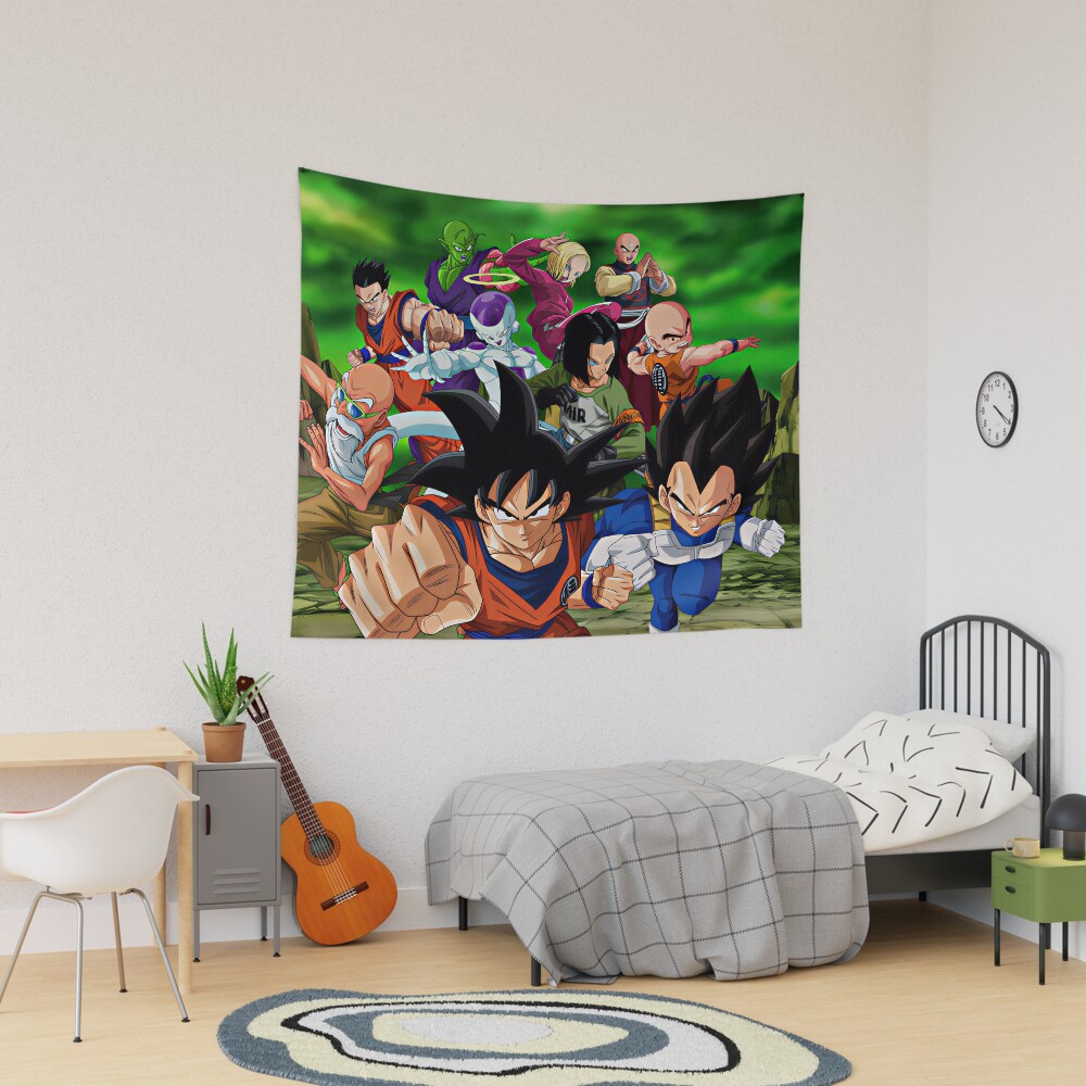 Dragon Ball Z Fighters United Warriors Art Tapestry